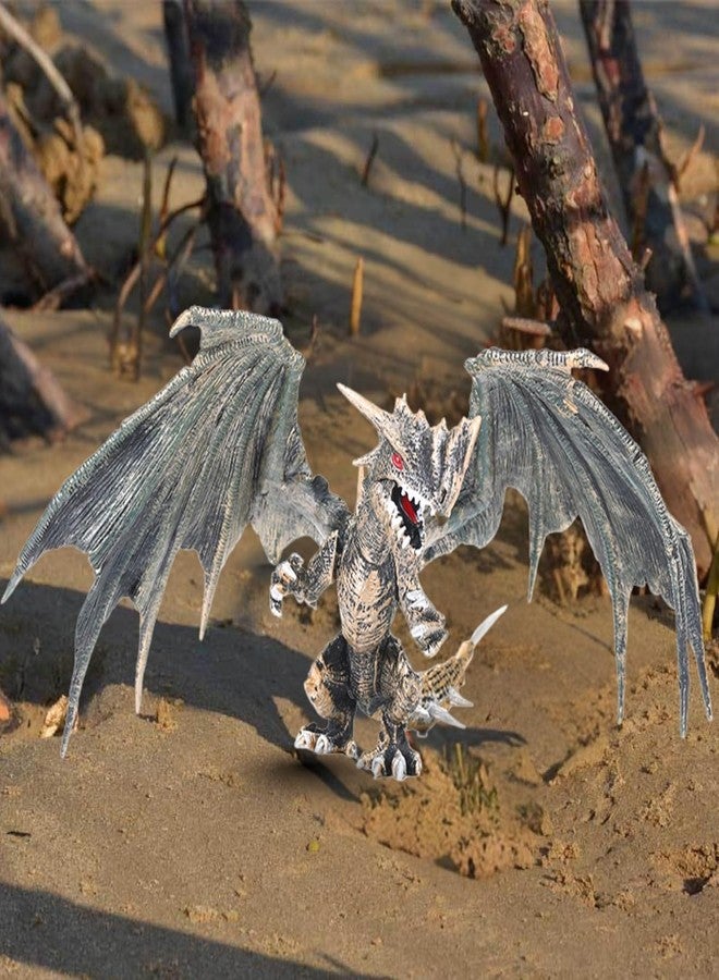 Mallexo 3D Realistic Flying Dragon Toy for Kids 3+ | 1PCS Dino Prehistoric Dragons Toys Action Dinosaur Figure Playset for Boys and Girls Birthday Gift for Children Education & Decor Item (Gold) - Image 2